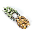 Rhinestone Pineapple Patch for Clothes Sewing on Rhinestone Beaded Appliqu FT