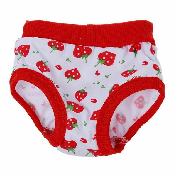 Small Female Pet Puppy Dog Clothes Physiological Sanitary Diaper Pant Red+W U6D9