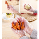 200PCS Plastic Clear Disposable Gloves Garden Restaurant Home Food Baking Tools