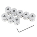 GT2 Timing Belt Pulley, 8Pcs 5mm 20 Teeth Timing Pulley Wheel and GT2 5 Met L1N2