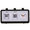 Creative Deisign  Alarm Clock Desktop Beside Clock with Calendar -Black