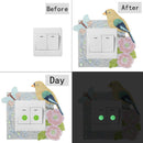 DIY Bird Diamond Painting Luminous Switch Stickers Bedroom Home Wall Decals