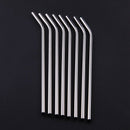 8Pcs/lot Reusable Drinking Straw Stainless Steel Metal Straw with 3 Cleaner J9S6