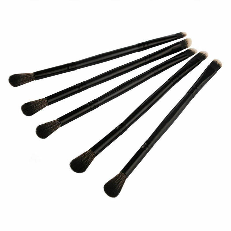 5pcs Pro Double-Head Makeup Brushes Set Eyeliner Eye Shadow Cosmetic To GYH