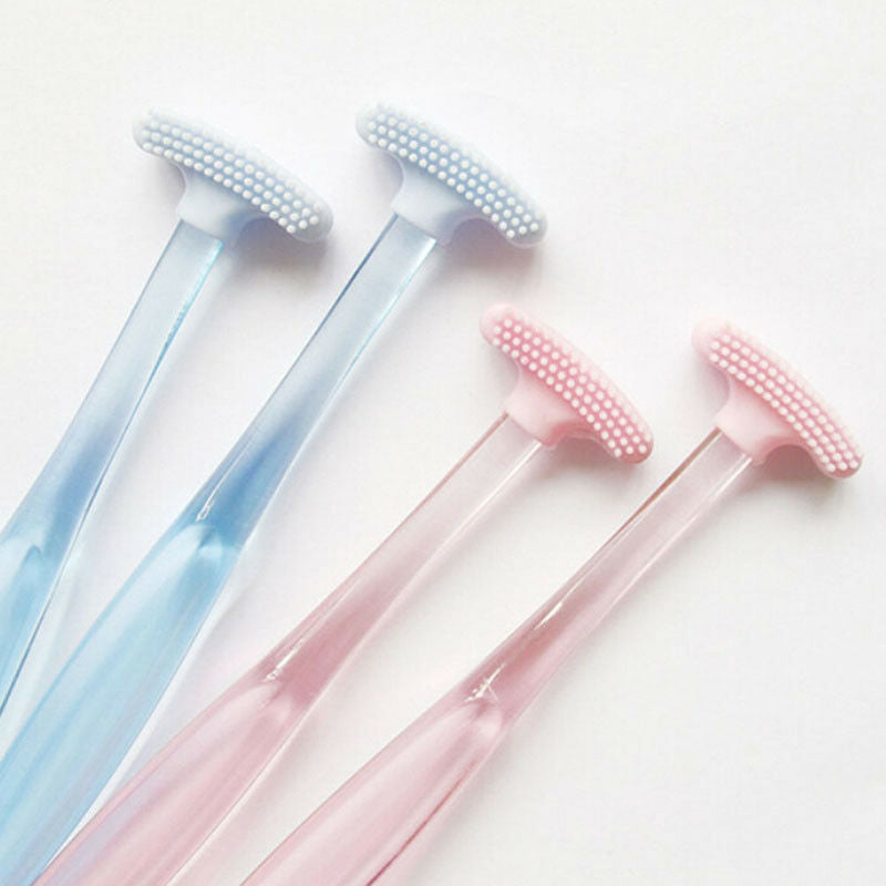 1xplastic tongue tounge cleaner scraper dental care oral hygiene mouth Bj