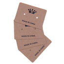 100x kraft paper earring hanging card jewelry display ear studs holder packageJR