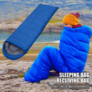 Outdoor Camping Ultralight Warm Sleeping Bag for Travel Hiking (Blue)