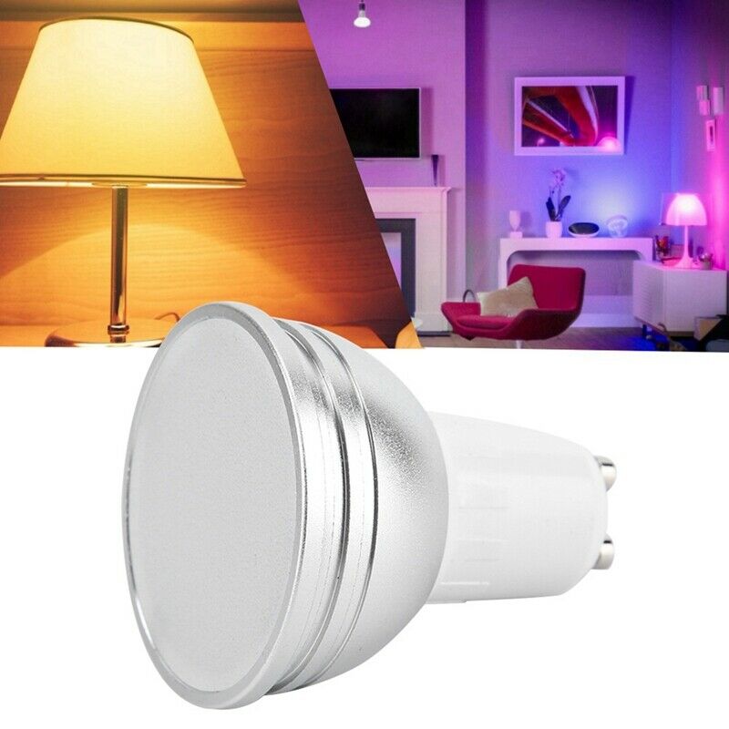 WiFi Smart Light Bulb GU10 6W RGBW WiFi LED Dimmable Light Cup Alexa for Go D2Q8