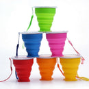 Silicone retractable folding cup 1 collapsible travel camping 200ml T9K2