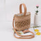 Summer Handmade Woven Women Rattan Shoulder Bags Beach Weave Straw Handbags A