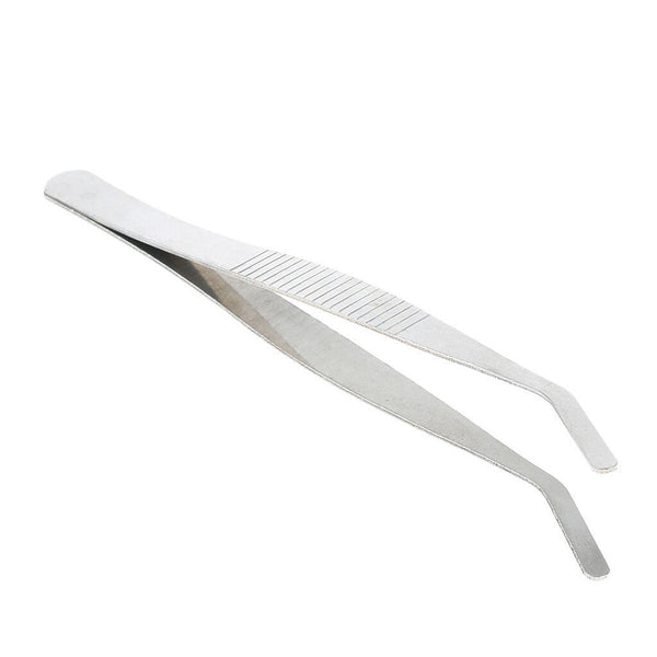 Curved Round Tip Stainless Steel Tweezers 12 cm / 4.7 inch Lab