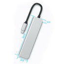 USB C Hub Adapter, 5 in 1 Type C Hub 4K USB C to HDMI, 3 USB 3.0 Ports, 100W USB