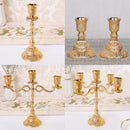 2x Alloy Candelabrum Candelabra Candle Holder with 2 Spiral Twist Candles
