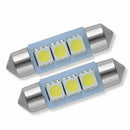 10X White 36MM 3 LED 5050 SMD Festoon Dome Car Light Lamp SALE Bulb Interio Q6T4