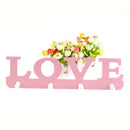 wooden love hanger 4 hooks on the wall bathroom door hanger hooks key clotBX