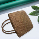 5X(Casual Straw Bag Natural Wicker Tote Bags Women Braided Handbag For Gar S7Z7)