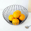 Creative Wire Fruit Dish Basket Bowl, Modern Large Black Decorative Table C