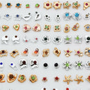 100Pairs Multiple Styles Stud Earrings Set with Organizer Box for Women Lady