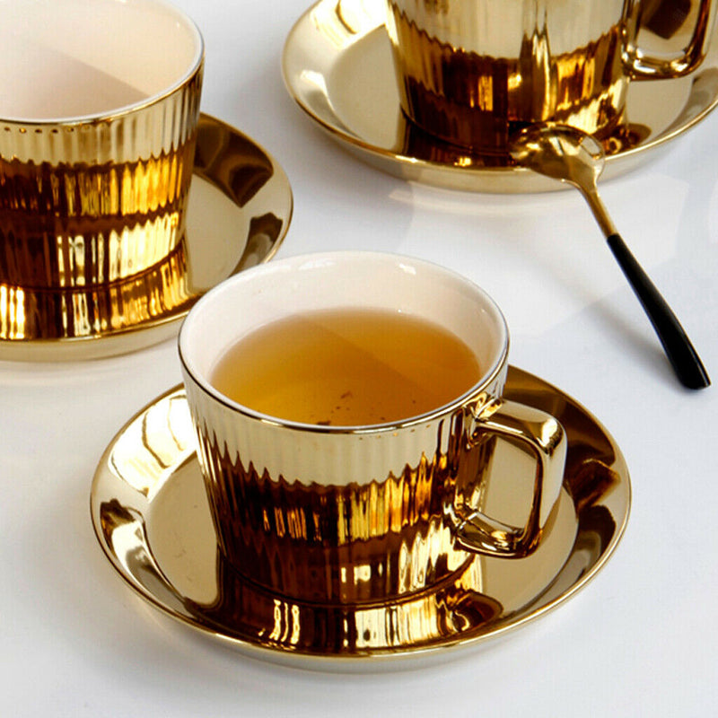 Gilded Tea / Coffee Cup And Saucer, Coffee Cup In