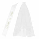 2 Layer Wedding Veil With Comb And Bride to Be Satin Sheer Party Decoration