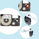 5 Pack 9mm Black on White/Red/ Blue/Yellow/Green Label Tape Compatible with V9J2