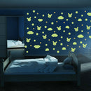 3pcs/set Luminous Rabbit Cloud Star Wall Stickers Waterproof Room Decals A