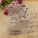Merry Christmas Greeting Blessings Stamp clear Silicone Craft for Scrapbook J~ï¼ˆ