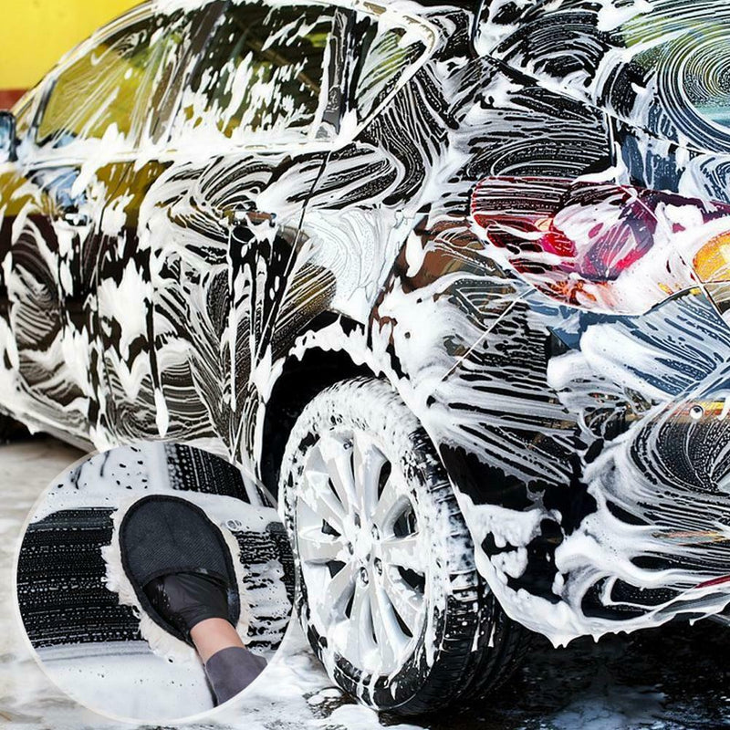 Wool Car Cleaning Polishing Gloves Household Cleaning Duster Brush Scrubber