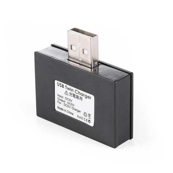 USB2.0 Male to Twin Charger Dual 2 Port USB Splitter Hub Adapter Converter