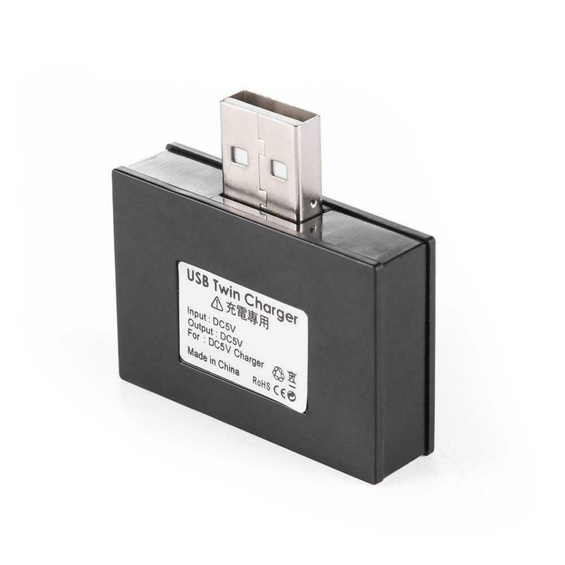USB2.0 Male to Twin Charger Dual 2 Port USB Splitter Hub Adapter Converter