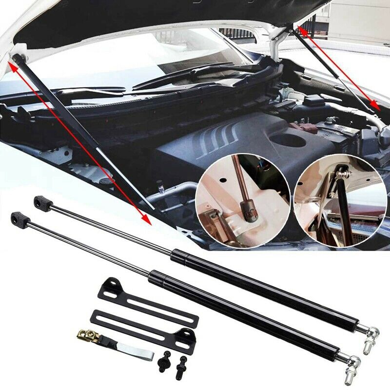 1Pair Car Front Engine Hood Lift Supports Props Rod Arm Gas Springs Shocks  B7C9