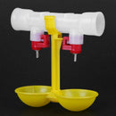 Double Outlet Drinking Hanging Chickens Cups Nipple Drinker Poultry Waterer