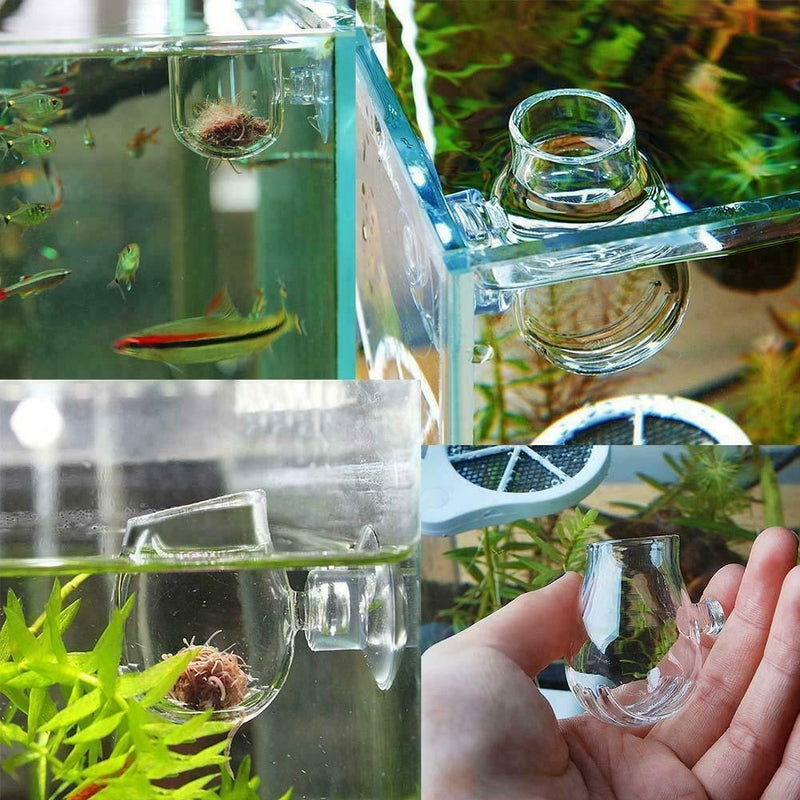 Aquarium/Fish Tank Holder Aquatic Plant Acrylic Cup Pet Container Pot Suppl K9S4
