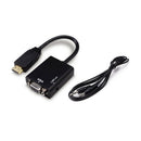 HDMI to VGA + Audio Cable adapter, up to 1080p Full HD, converter, HDTV Bla