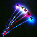 2*LED Colorful Butterfly Clip Hair Flashing Glow Girls Decor Braid Hairpin