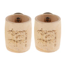 2 Pcs Parrot Feeder Bamboo Feeding Bowl Cage Food Water Container S