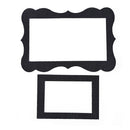 2pcs Set Baby Photo Frame Infant Photography Background Accessories (Black)