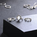 14Pcs/Set Boho Stack Crystal Flower Moon Sun Knuckle Ring Midi Finger RingsSJ 3C