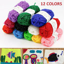 12pcs Yarn Wool Lot Knitting Crochet Granny Squares Craft Toys Bundle DIY
