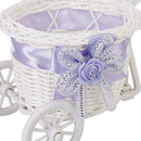Tricycle Flower Basket Wicker for Flower Vase and Gift Decoration Storage - N4G9