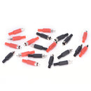 20 Pcs Black & Red Solder RCA Male Plug Audio Video Adapter Connector FE FT