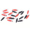 20 Pcs Black & Red Solder RCA Male Plug Audio Video Adapter Connector FE FT