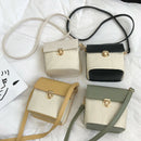 Women'S Bag Beach Woven Chain Summer Handbag Knitted Shoulder Messenger Bag