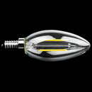 Dimmable E12 2W COB Edison Candle Flame Filament LED Light Bulb Lamp 10*3.5 D1Z5
