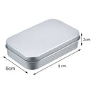 5PCS Small Rectangular Empty Metal Tins Storage Hinged Box Kit Container Storage