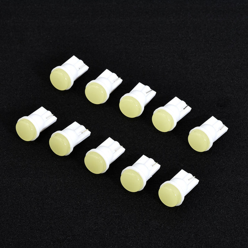 10x 12V Car Super Bright White 1 LED COB SMD T10 W5W Wedge Side Light Bulb Lamp