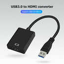 For HDTV Projector USB 3.0 to HDMI Converter Male to Female 1080P Video Adapter
