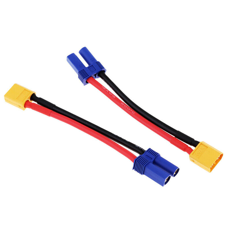 XT60 Female to Male EC5 Style Silicone Wire Connector Adapter Cable Converter