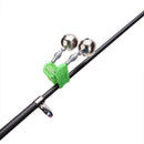 10Pcs Fishing Float Rod Bells Bells Alarm Ring Fishing Bite Rod Clip Green  C3E7