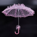 Bride Handmade Flower Girls Battenburg Lace Parasol Wedding Party Sun Umbre